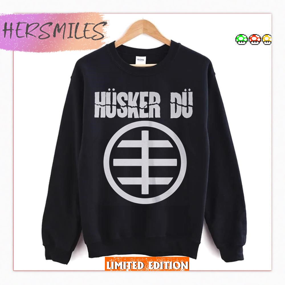 Blue Husker Du Circle Logo T-shirt - Hersmiles