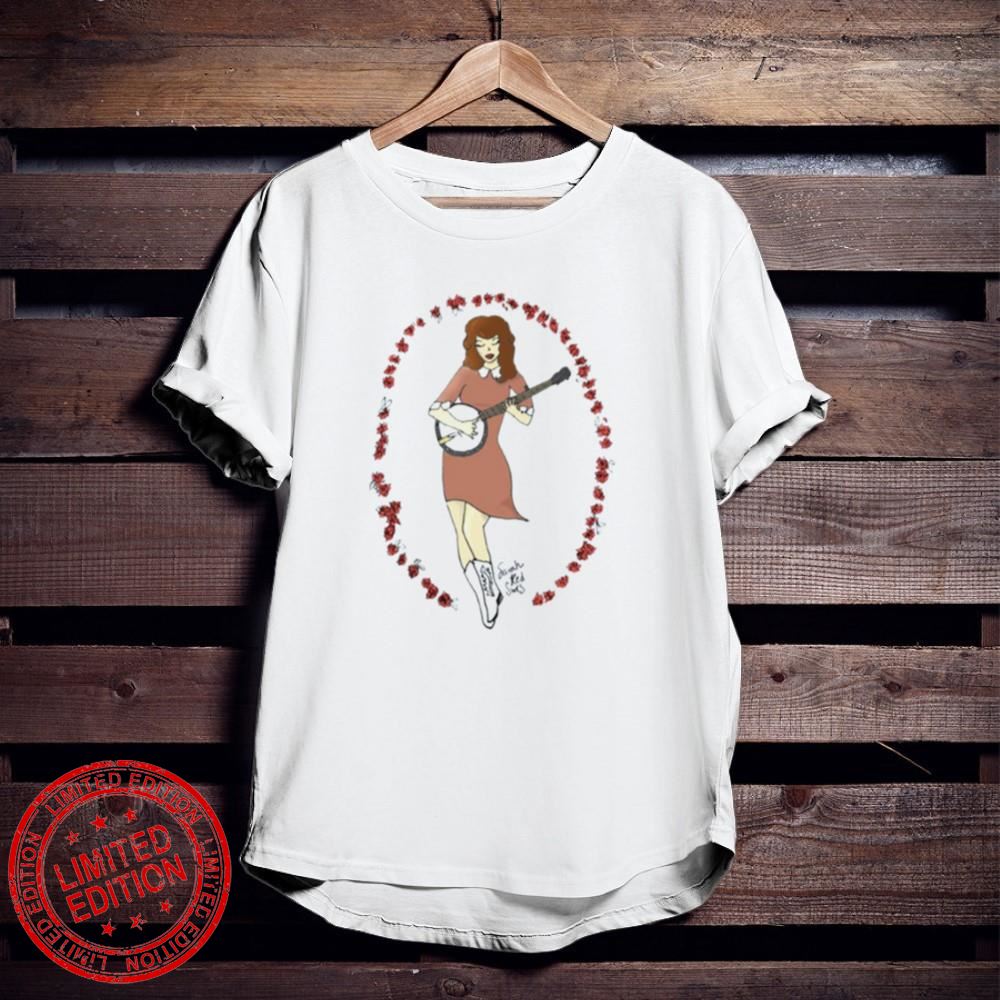 Bluegrass Gal Banjo Pinup Girl Patsy Cline T-Shirt - Hersmiles