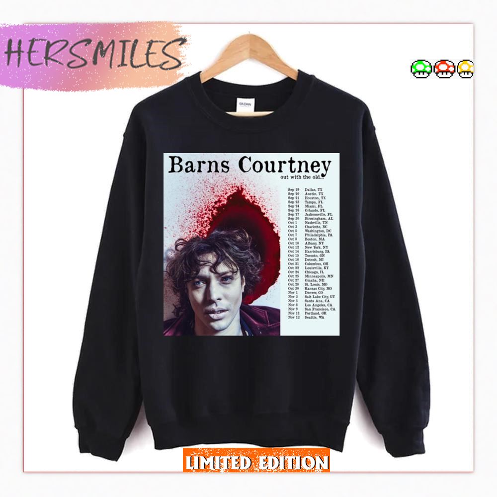 Date Of Barns Courtney Out With The Old 2023 New Tour T-shirt Date Of Barns Courtney Out With The Old 2023 New Tour T-shirt