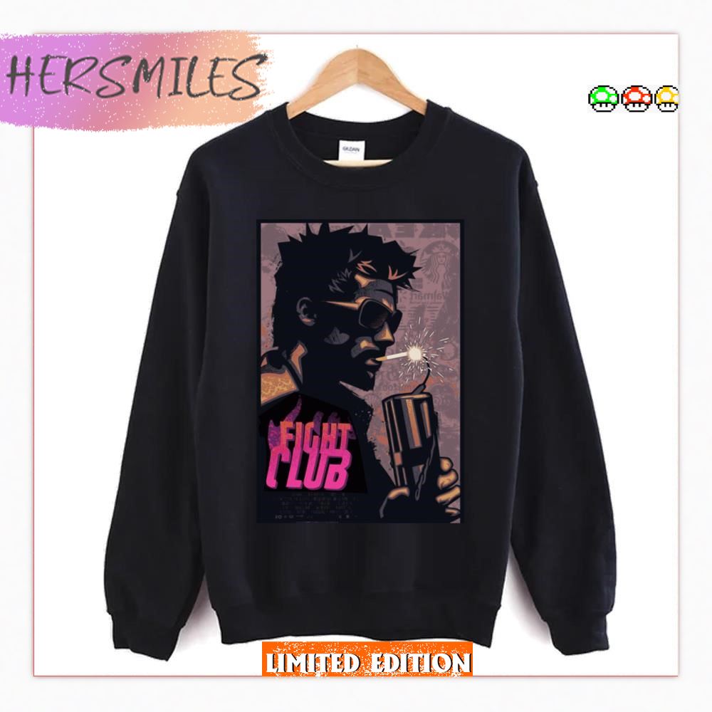 Fight Club Tyler Durden Smoking A Dynamite T-Shirt Fight Club Tyler Durden Smoking A Dynamite T-Shirt