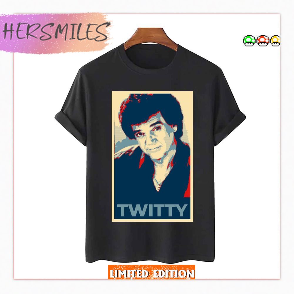 Halftone Graphic Conway Twitty T-Shirt