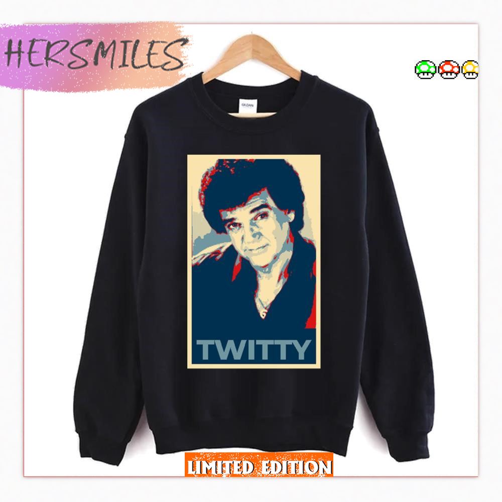 Halftone Graphic Conway Twitty T-Shirt Halftone Graphic Conway Twitty T-Shirt