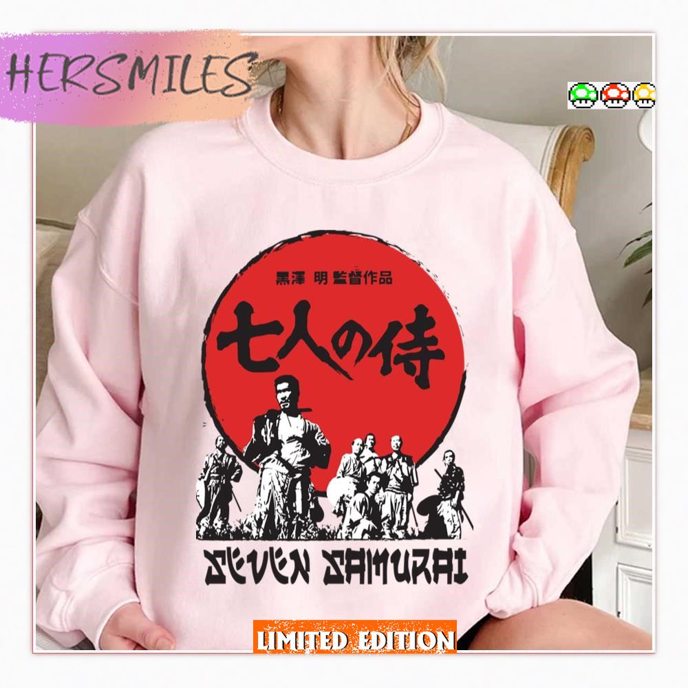 Kanji Text Design Seven Samurai Unisex Sweatshirt