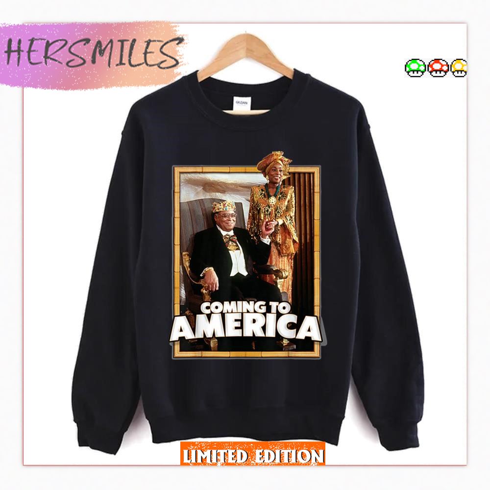 King And Queen Bamboo Portrait Coming To America Unisex T-Shirt