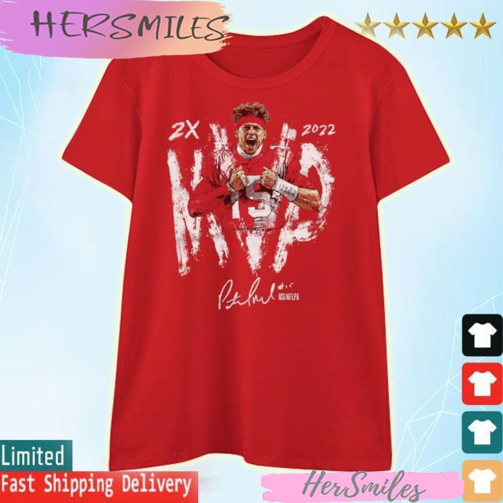 Patrick Mahomes II Kansas City 2X MVP signature T-shirt Patrick Mahomes II Kansas City 2X MVP signature T-shirt