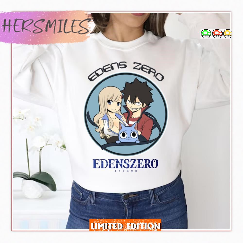 Rebecca And Shiki Edens Zero Round Design T-shirt Rebecca And Shiki Edens Zero Round Design T-shirt