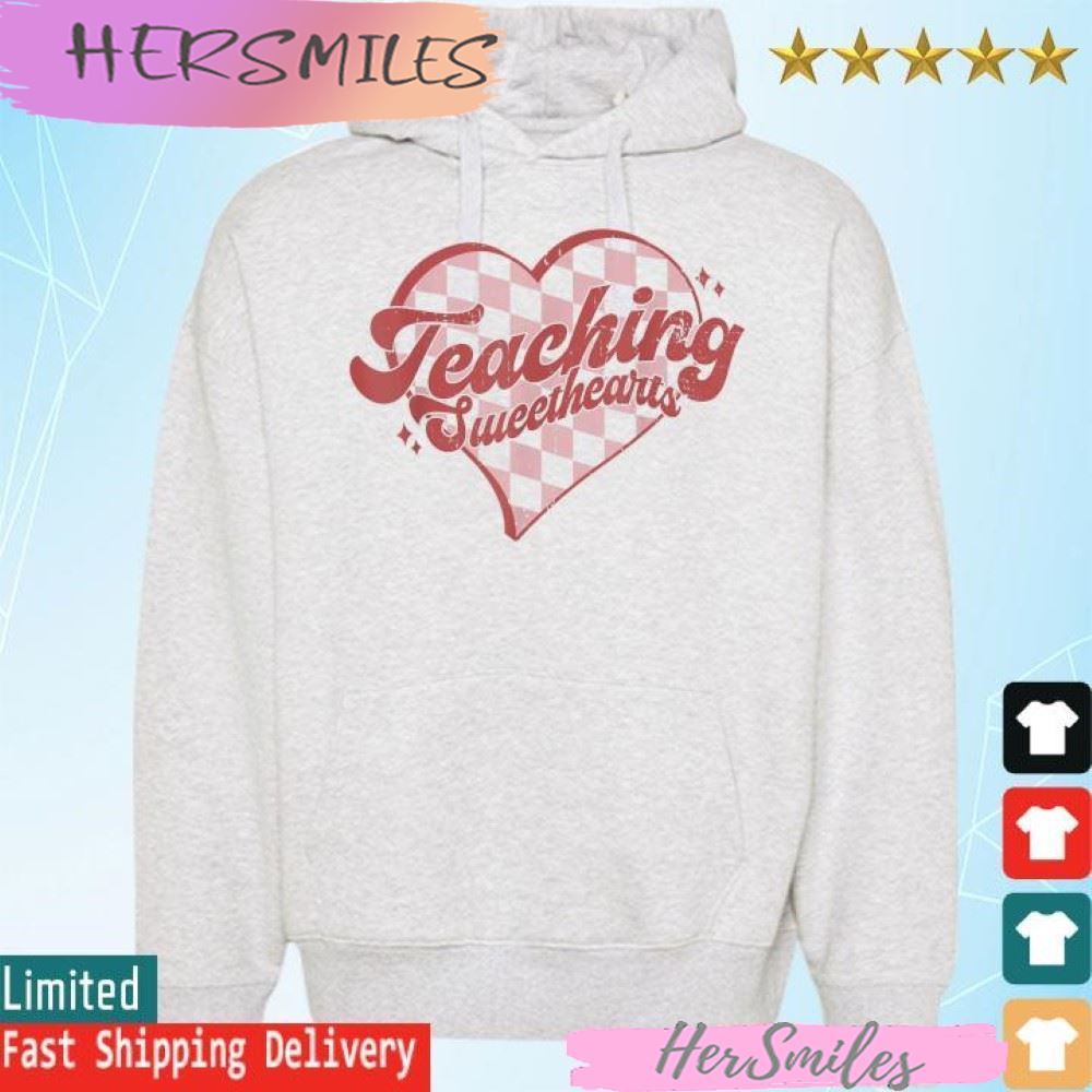 Teaching Sweethearts Checkered Heart Valentines Day Teacher T-shirt Teaching Sweethearts Checkered Heart Valentines Day Teacher T-shirt