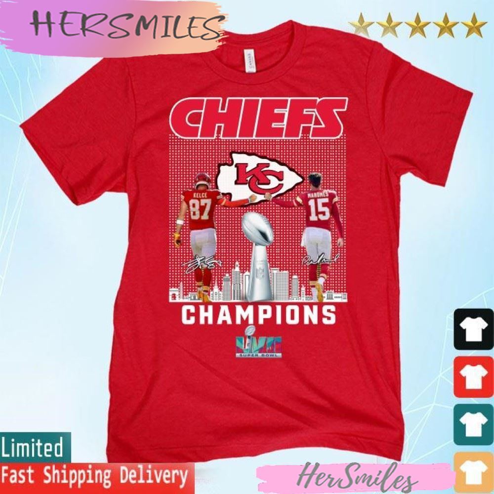 Travis Kelce And Patrick Mahomes Kansas City Chiefs Super Bowl LVII ...