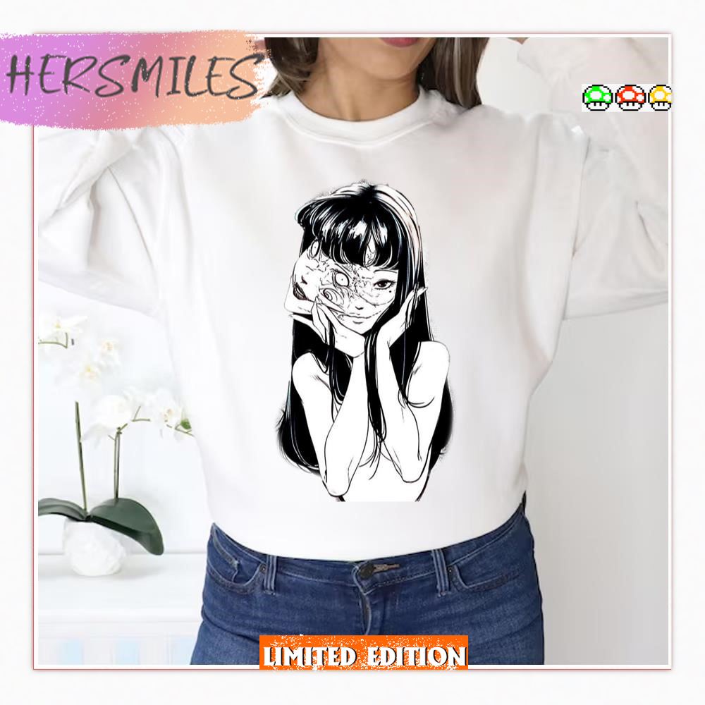 Two Faces Girl Junji Ito Maniac Tomie T-shirt Two Faces Girl Junji Ito Maniac Tomie T-shirt