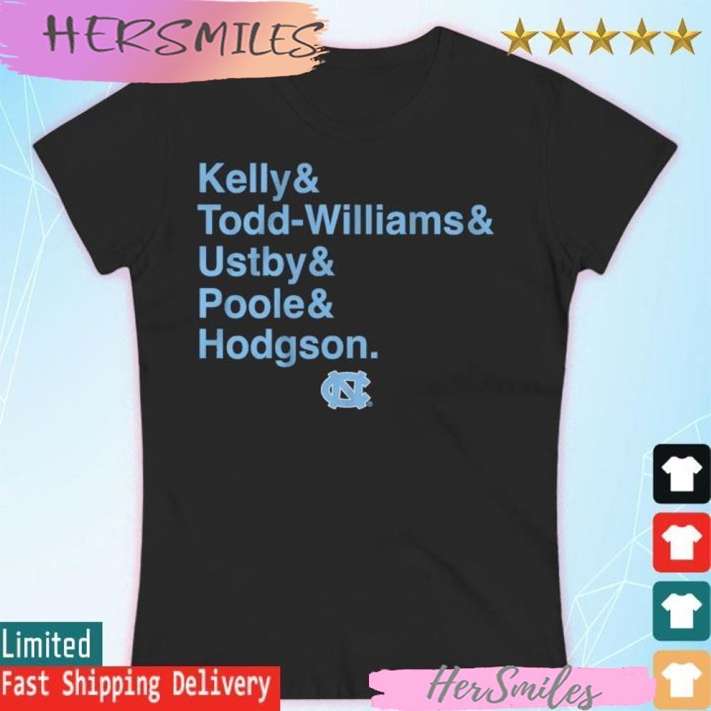 Unc Basketball Kelly & Todd - Williams & Ustby & Poole & Hodgson T-shirt Unc Basketball Kelly & Todd - Williams & Ustby & Poole & Hodgson T-shirt