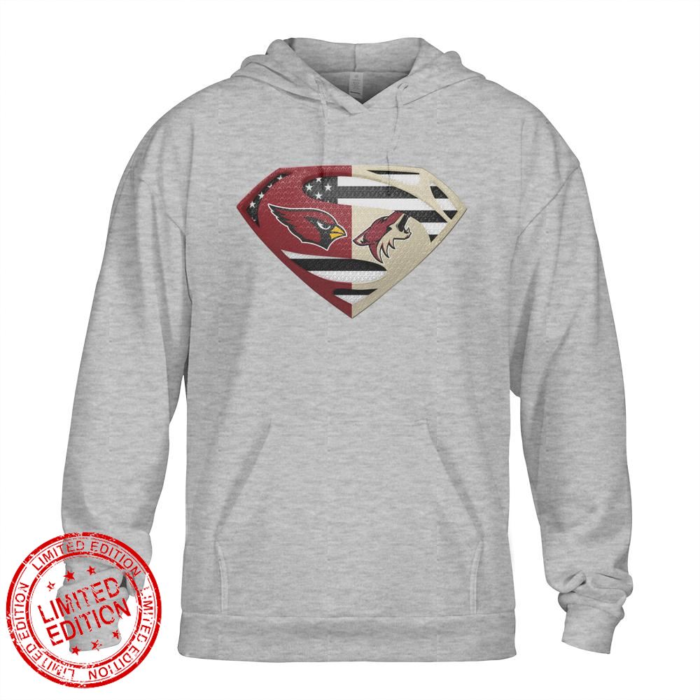 Arizona Cardinals Coyotes Superman Logo Us Flag Shirt Arizona Cardinals Coyotes Superman Logo Us Flag Shirt