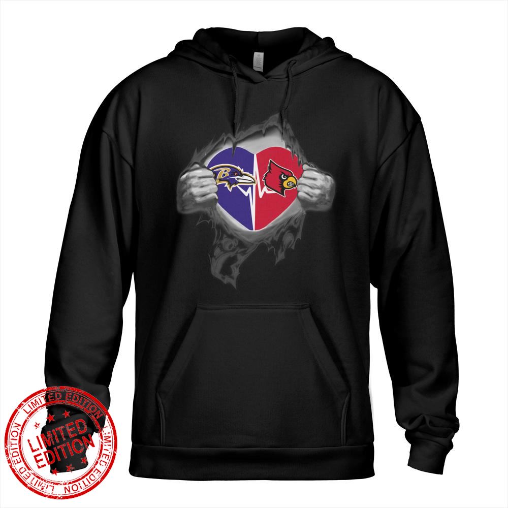 Baltimore Ravens Louisville Cardinals In My Heartbeat Shirt Baltimore Ravens Louisville Cardinals In My Heartbeat Shirt