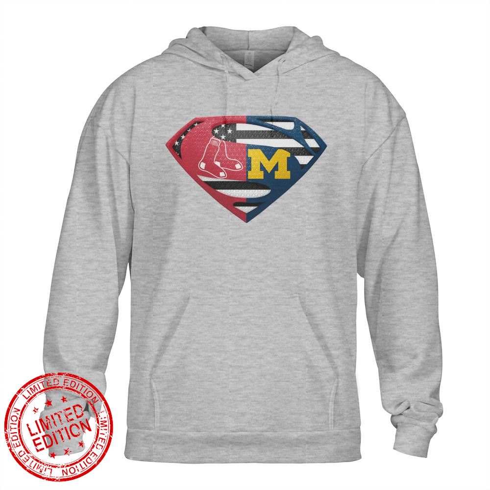 Boston Red Sox Michigan Wolverines Superman Logo Us Flag Shirt Boston Red Sox Michigan Wolverines Superman Logo Us Flag Shirt