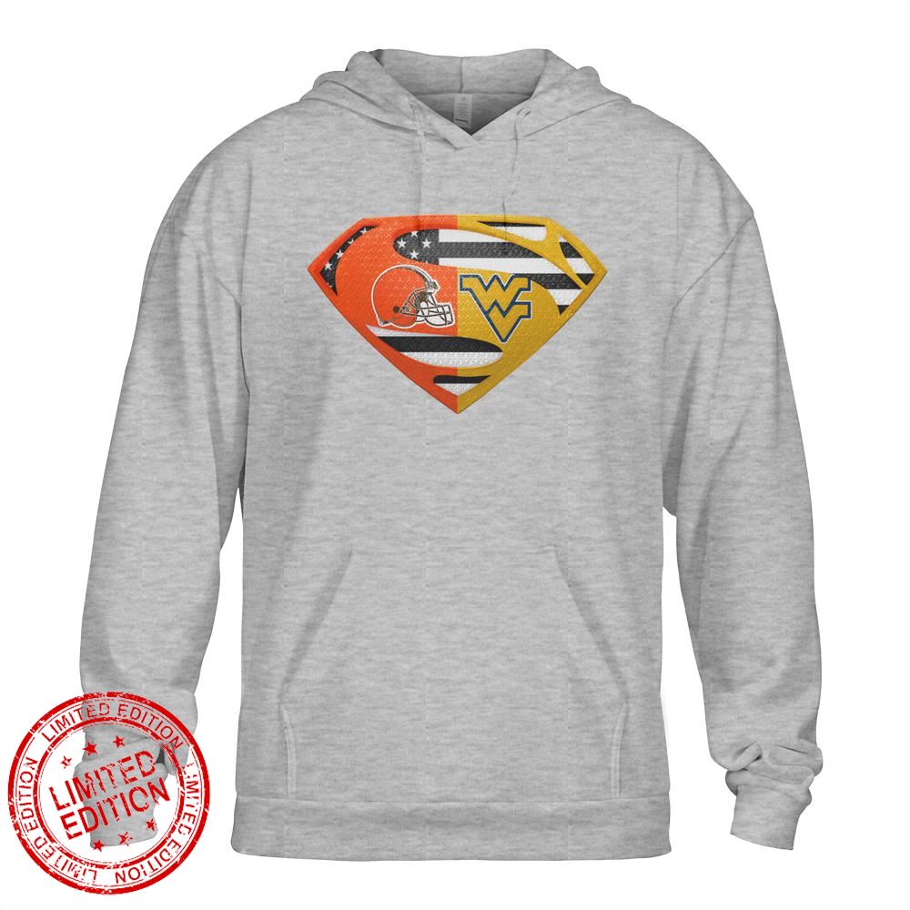 Cleveland Browns West Virginia Mountaineers Superman Logo Us Flag Shirt Cleveland Browns West Virginia Mountaineers Superman Logo Us Flag Shirt