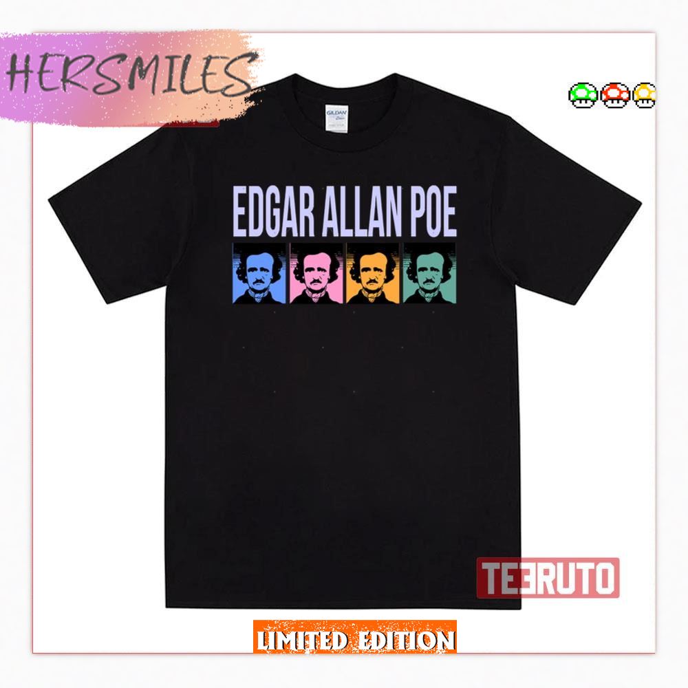 Colored Design Edgar Allan Poe Vintage Shirt