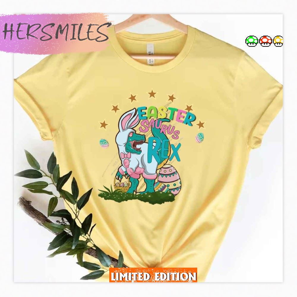 Costume Easter Saurus Rex Happy Easter Cute Easter Bunny Shirt