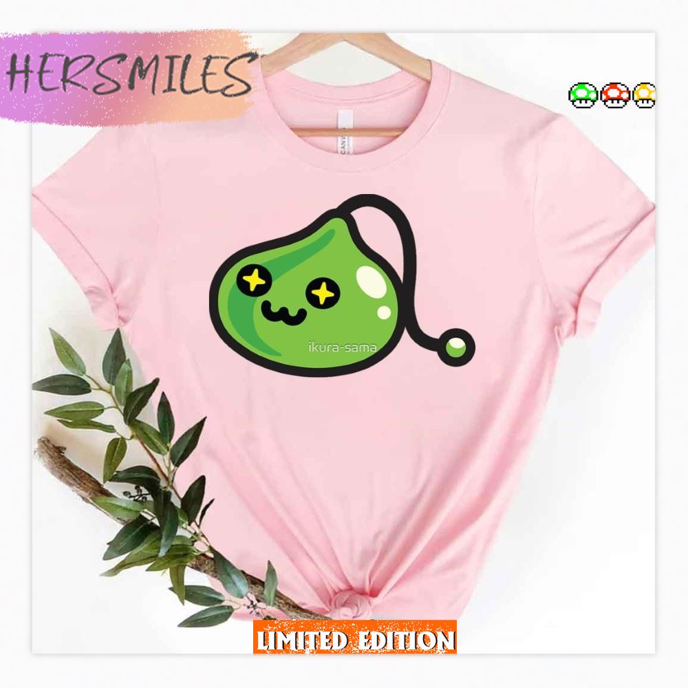 Cute Maplestory Slime Green T-Shirt Cute Maplestory Slime Green T-Shirt