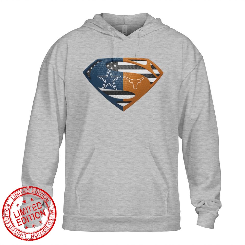 Dallas Cowboys Texas Longhorns Superman Logo Us Flag Shirt Dallas Cowboys Texas Longhorns Superman Logo Us Flag Shirt