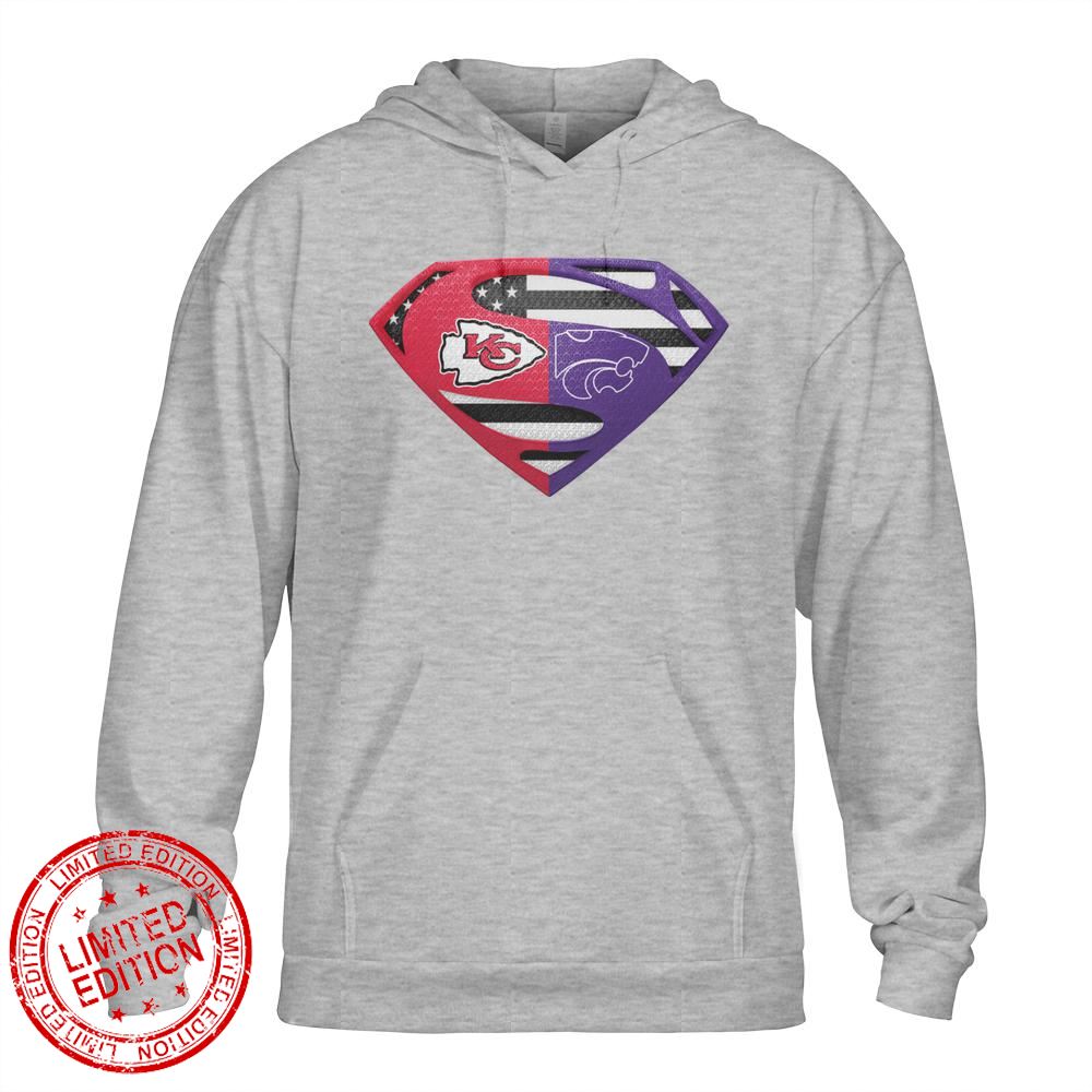 Kansas City Chiefs Kansas State Wildcats Superman Logo Us Flag Shirt Kansas City Chiefs Kansas State Wildcats Superman Logo Us Flag Shirt