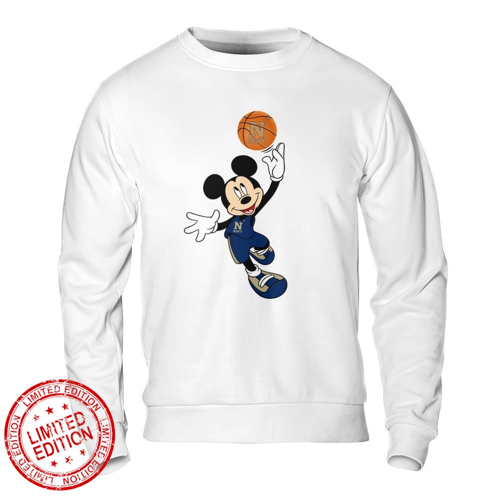 Navy Midshipmen Mickey Basketball NCAA March Madness Shirt