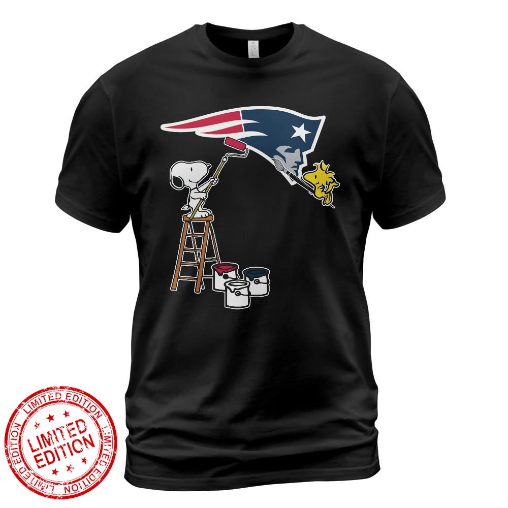 New England Patriots Snoopy and Woodstock Painting Logo Shirt