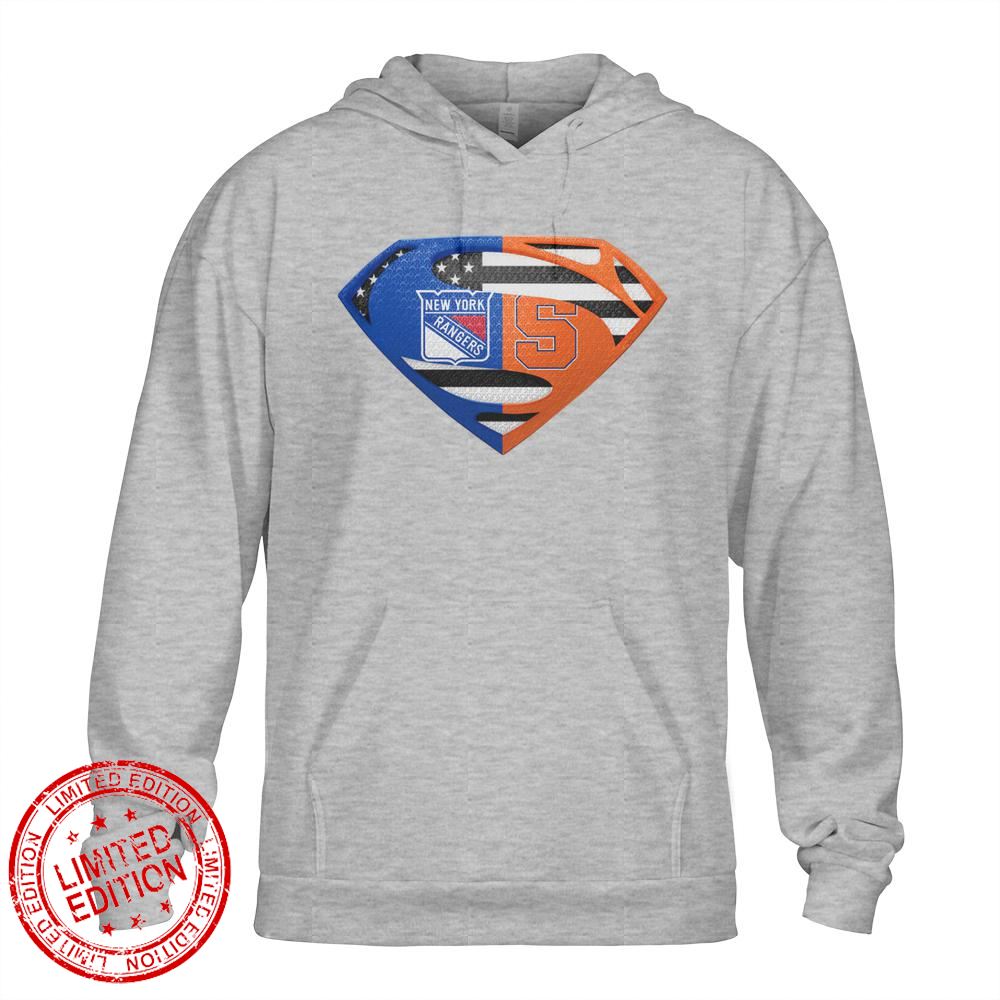 New York Rangers Syracuse Orange Superman Logo Us Flag Shirt New York Rangers Syracuse Orange Superman Logo Us Flag Shirt