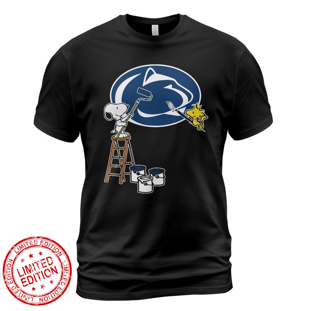 Penn State Nittany Lions Snoopy and Woodstock Painting Logo Shirt