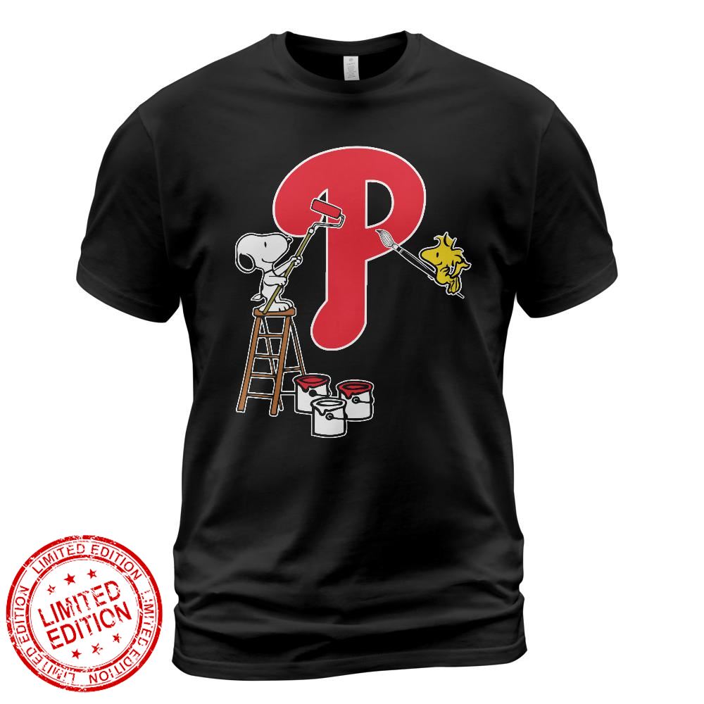 Philadelphia Phillies Snoopy and Woodstock Painting Logo Shirt