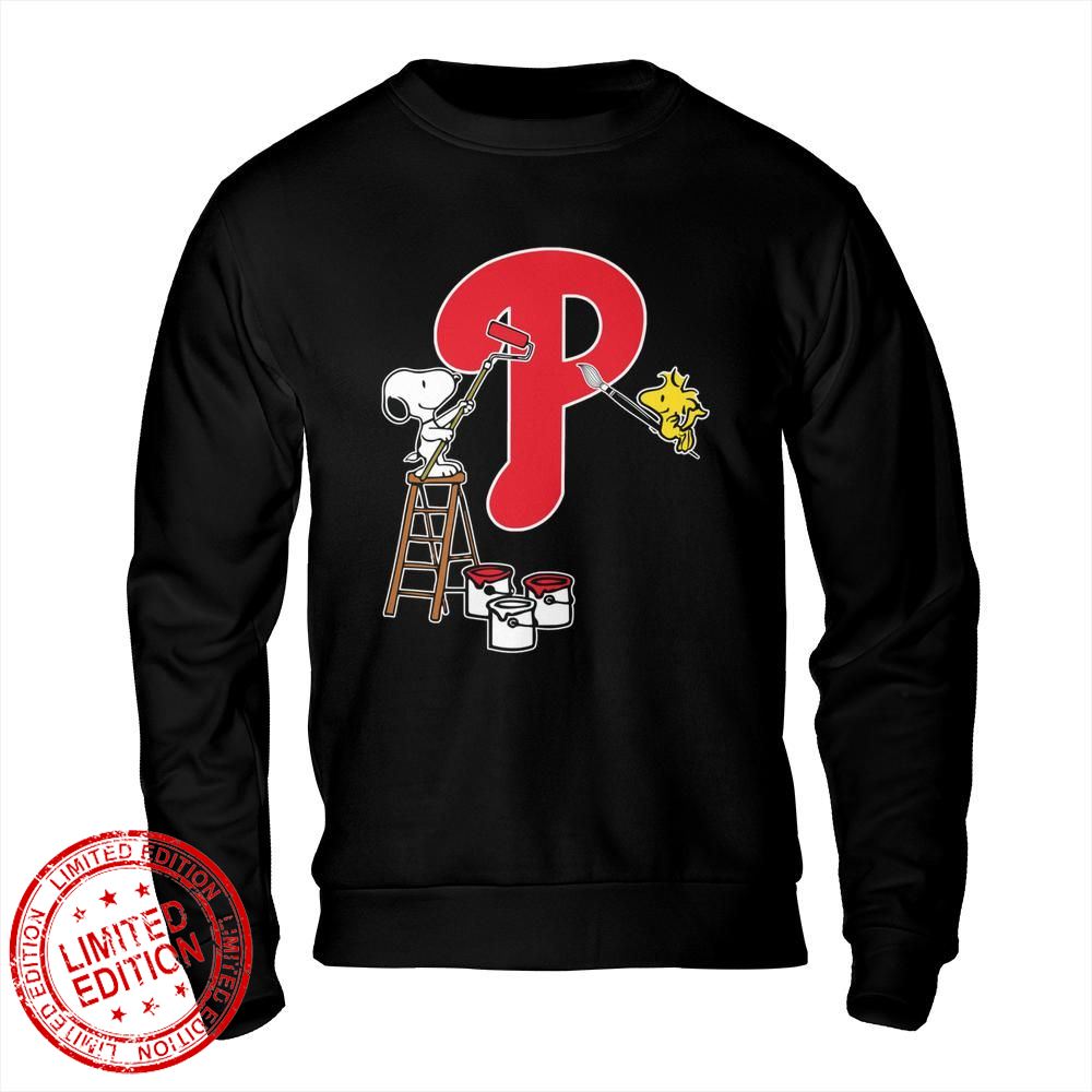 Philadelphia Phillies Snoopy and Woodstock Painting Logo Shirt