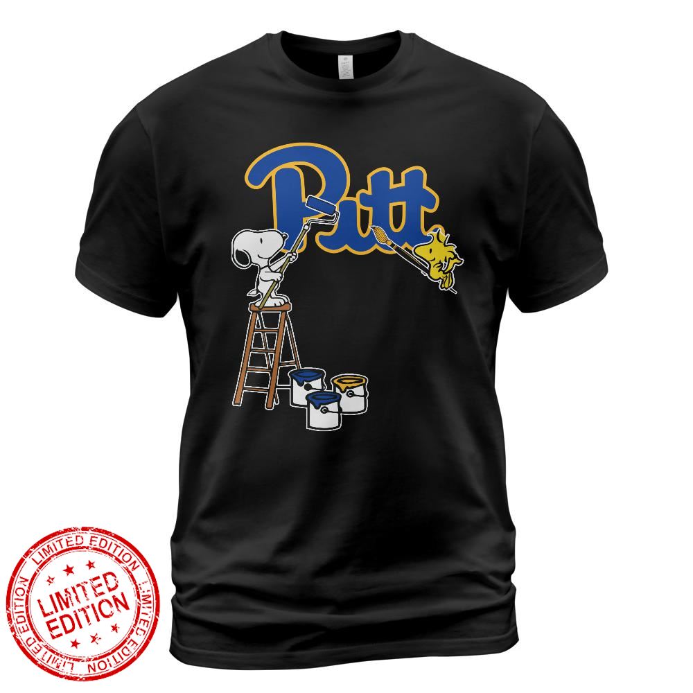 Pittsburgh Panthers Snoopy and Woodstock Painting Logo Shirt