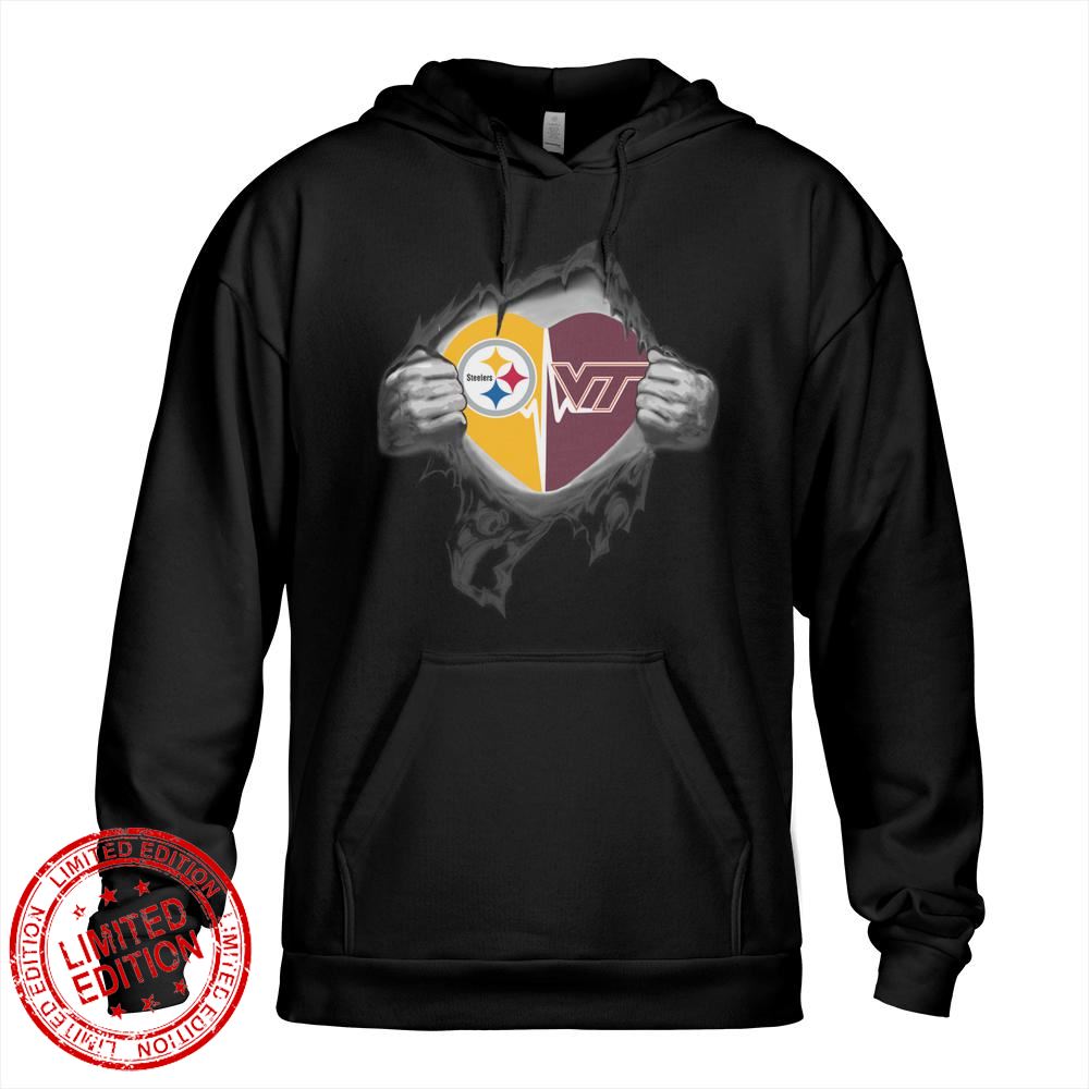 Pittsburgh Steelers Virginia Tech Hokies In My Heartbeat Shirt Pittsburgh Steelers Virginia Tech Hokies In My Heartbeat Shirt