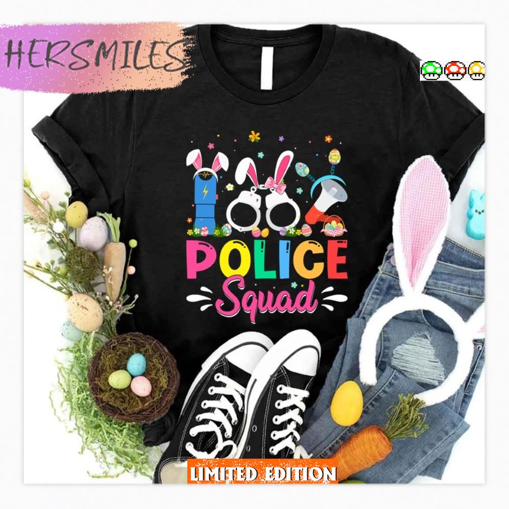 Police Stuffs Easter Police Squad Bunny Easter Day Eggs Costume Shirt