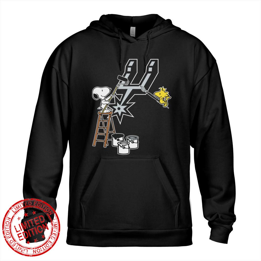 San Antonio Spurs Snoopy and Woodstock Painting Logo Shirt San Antonio Spurs Snoopy and Woodstock Painting Logo Shirt
