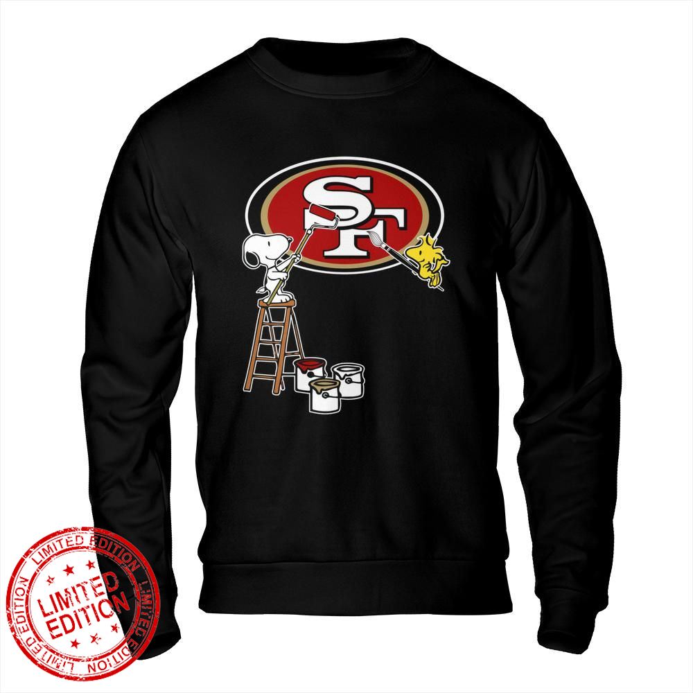 San Francisco 49ers Snoopy and Woodstock Painting Logo Shirt