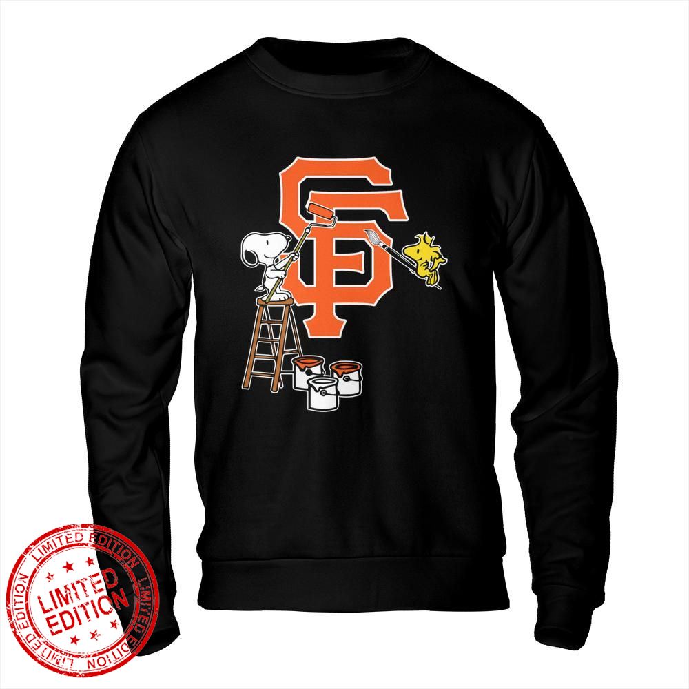 San Francisco Giants Snoopy and Woodstock Painting Logo Shirt
