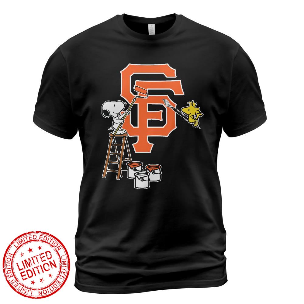 San Francisco Giants Snoopy and Woodstock Painting Logo Shirt