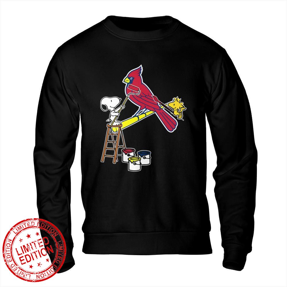 St Louis Cardinals Snoopy and Woodstock Painting Logo Shirt