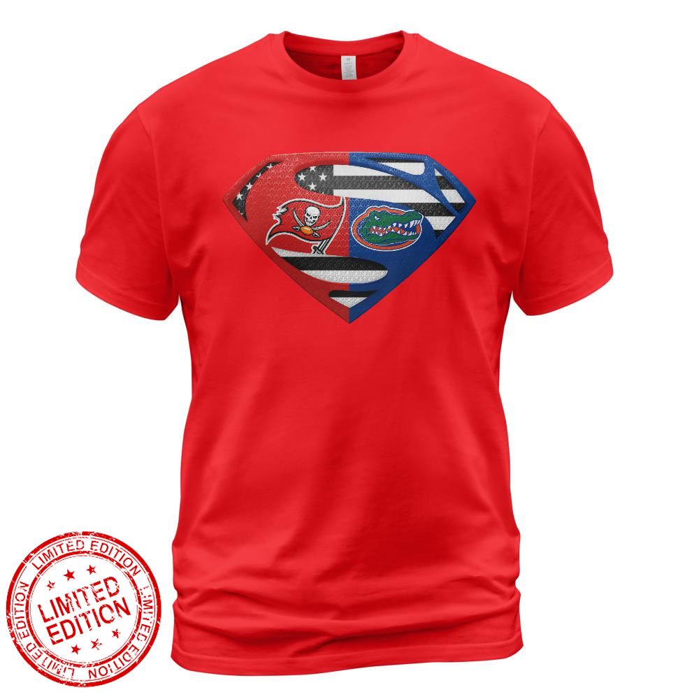 Tampa Bay Buccaneers Florida Gators Superman Logo Us Flag Shirt