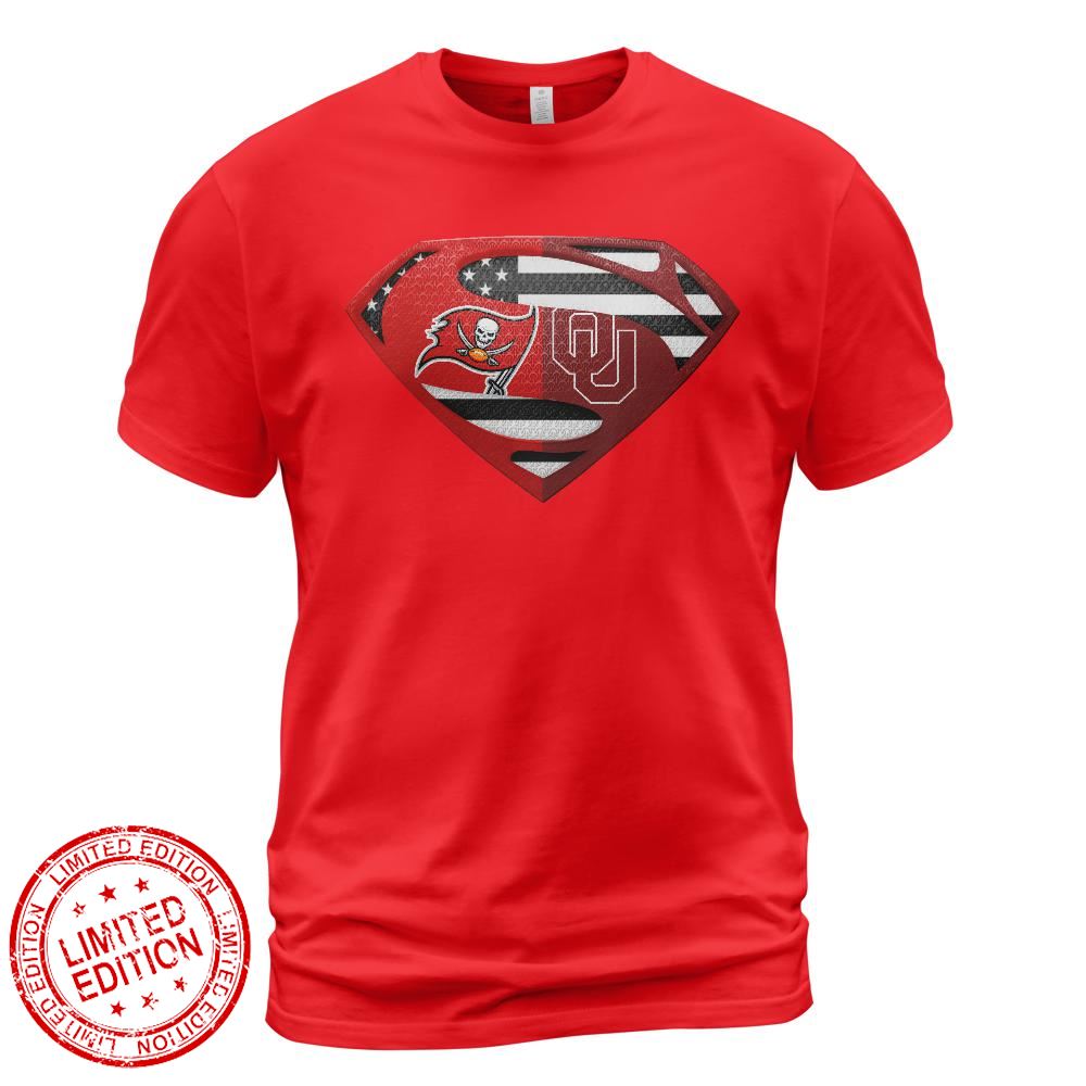 Tampa Bay Buccaneers Oklahoma Sooners Superman Logo Us Flag Shirt