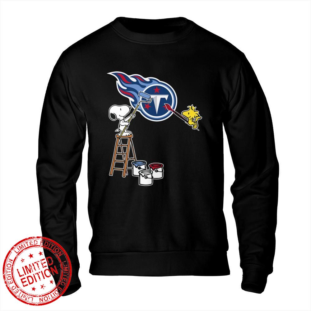Tennessee Titans Snoopy and Woodstock Painting Logo Shirt