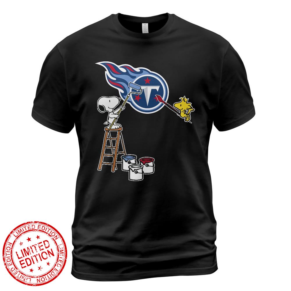 Tennessee Titans Snoopy and Woodstock Painting Logo Shirt