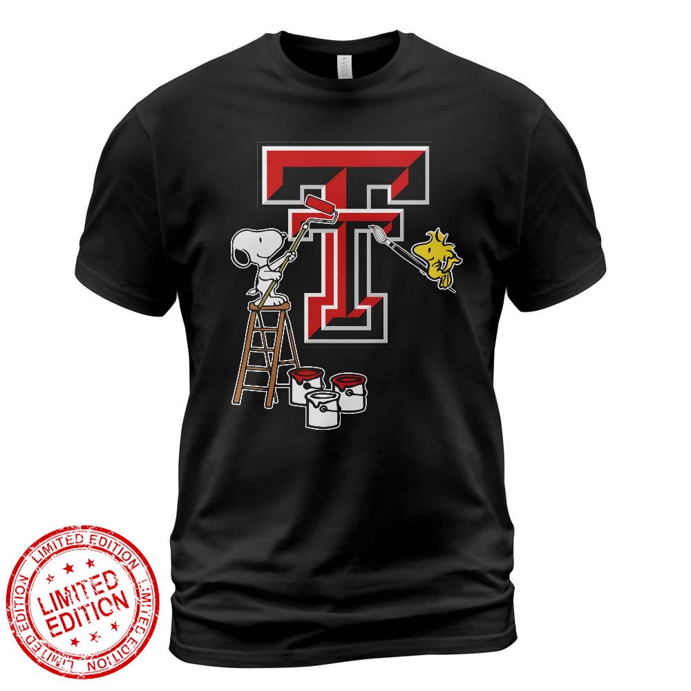 Texas Tech Red Raiders Snoopy and Woodstock Painting Logo Shirt