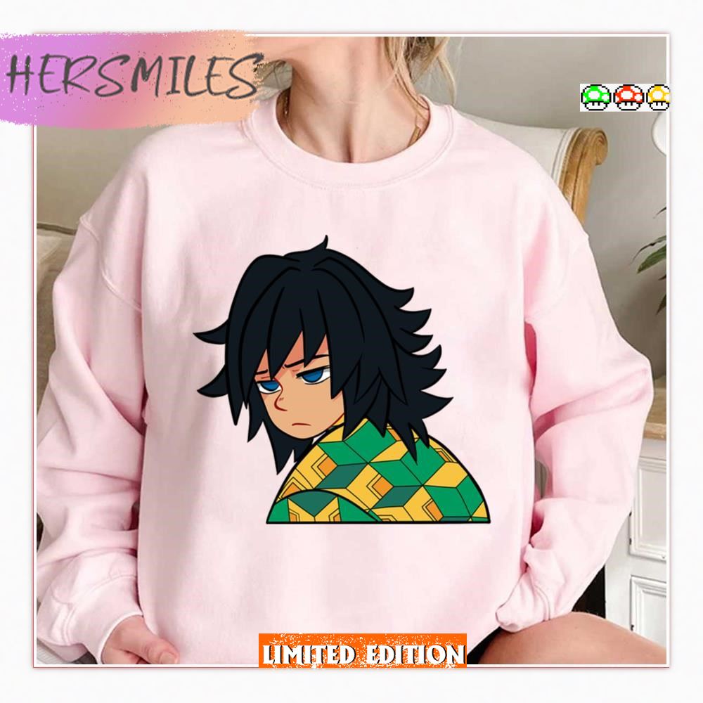 Tired Meme Tomioka Giyu Demon Slayer T Shirt Hersmiles