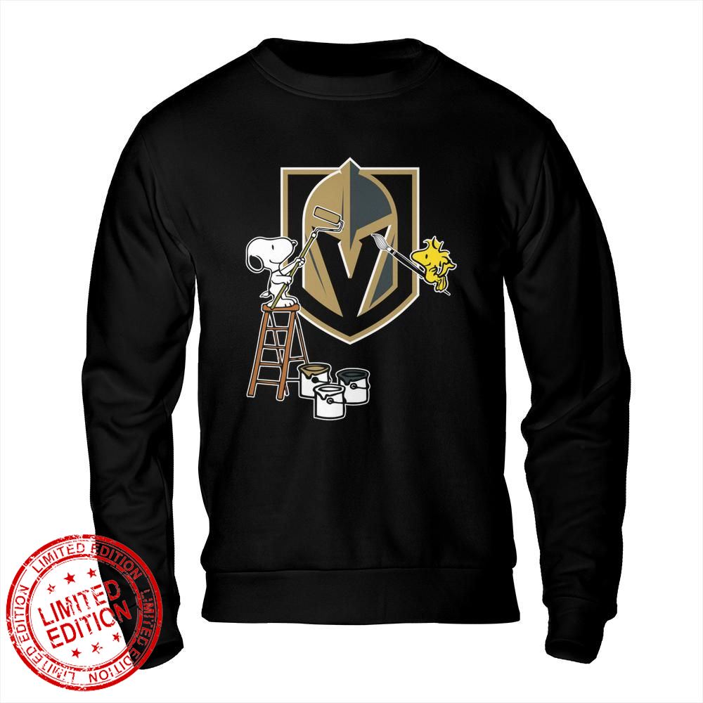 Vegas Golden Knights Snoopy and Woodstock Painting Logo Shirt