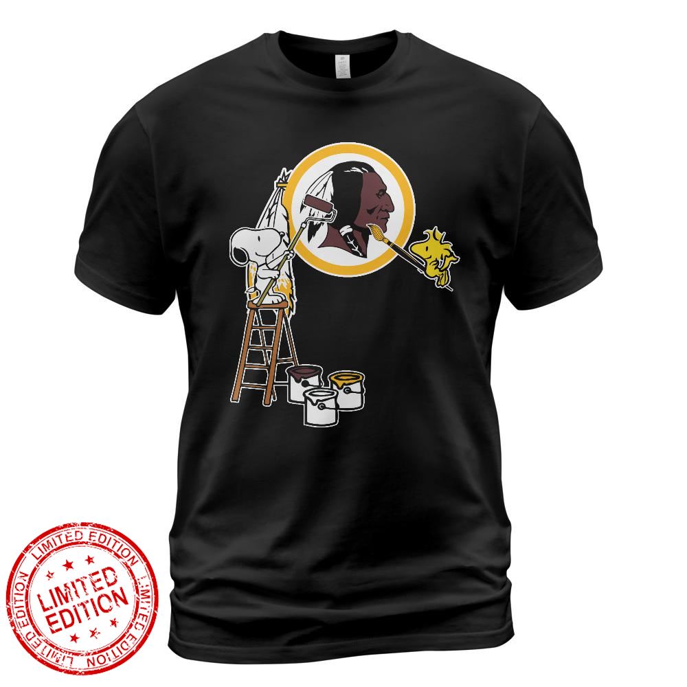 Washington Redskins Snoopy and Woodstock Painting Logo Shirt