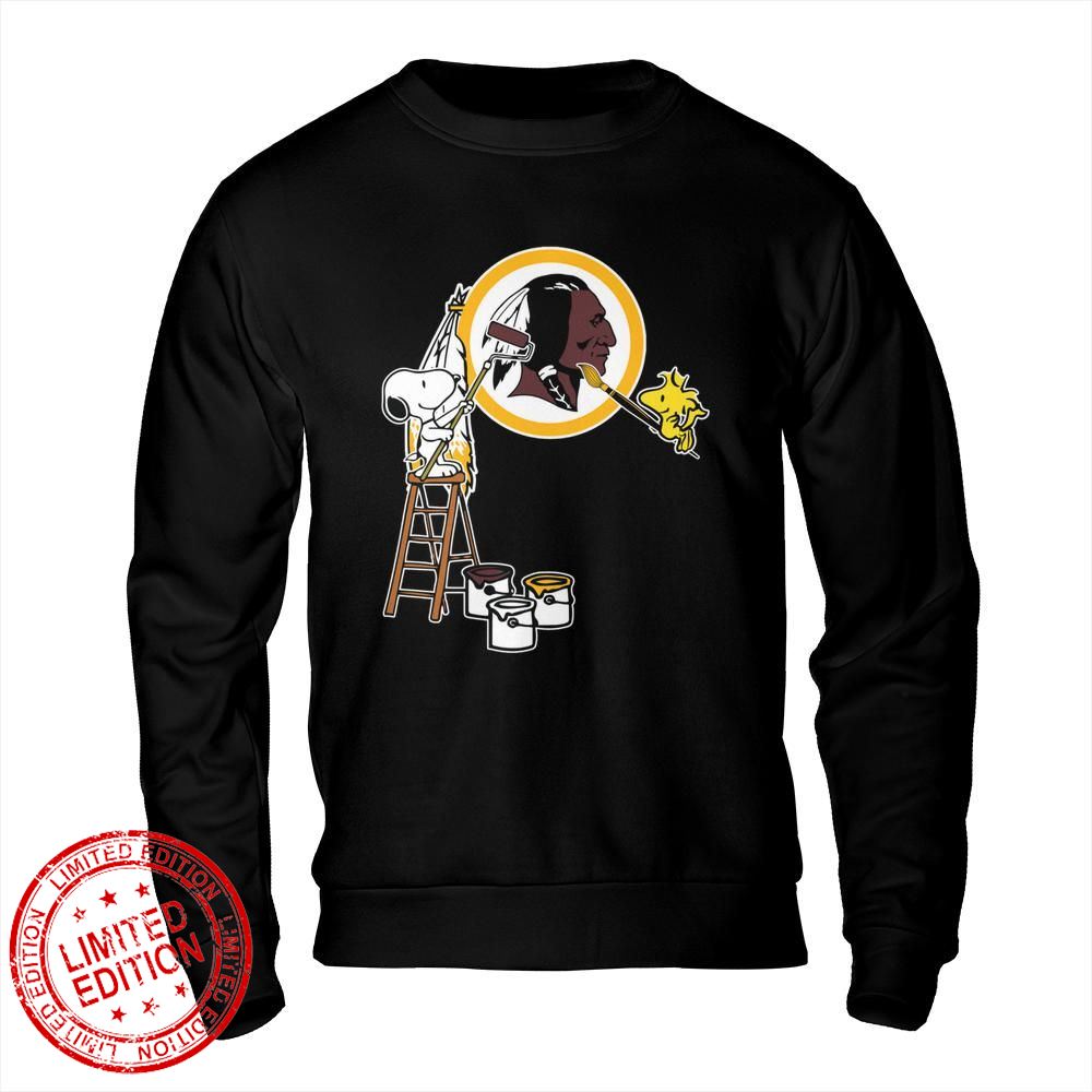 Washington Redskins Snoopy and Woodstock Painting Logo Shirt