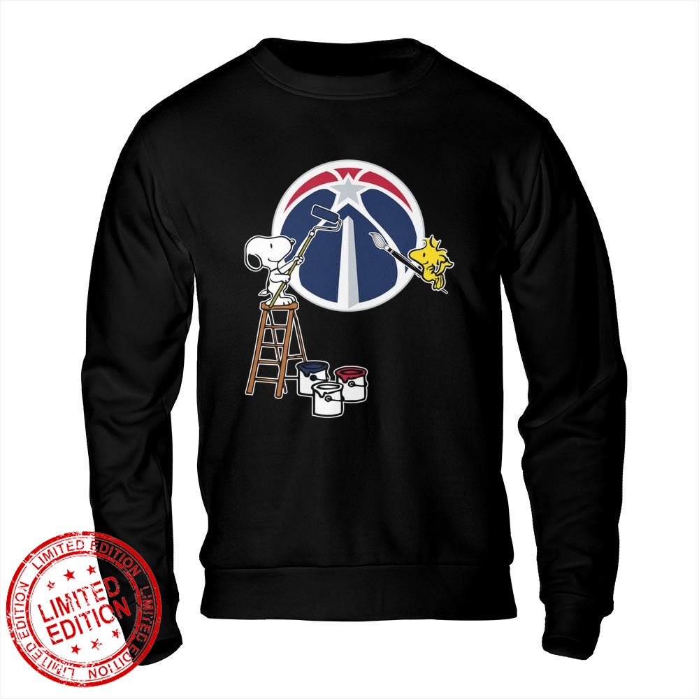 Washington Wizards Snoopy and Woodstock Painting Logo Shirt