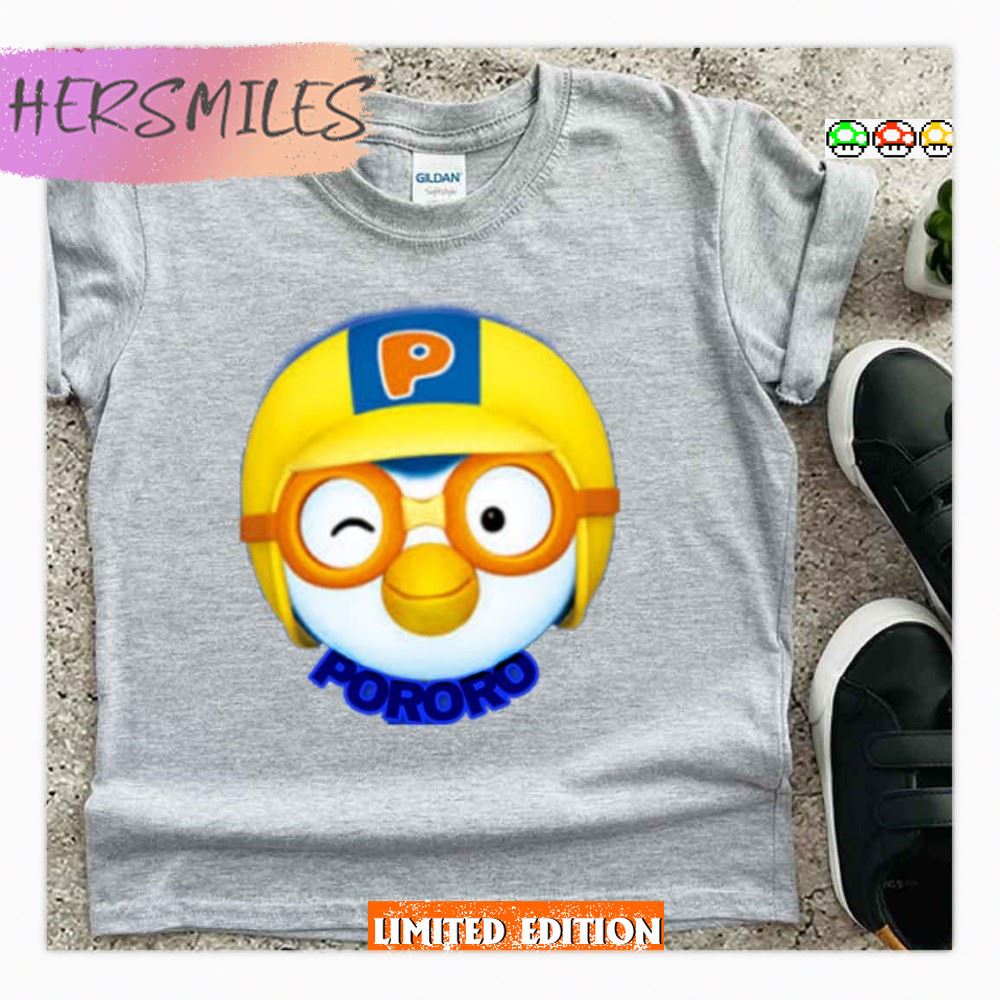 Wink Face Pororo The Little Penguin T-Shirt - Hersmiles