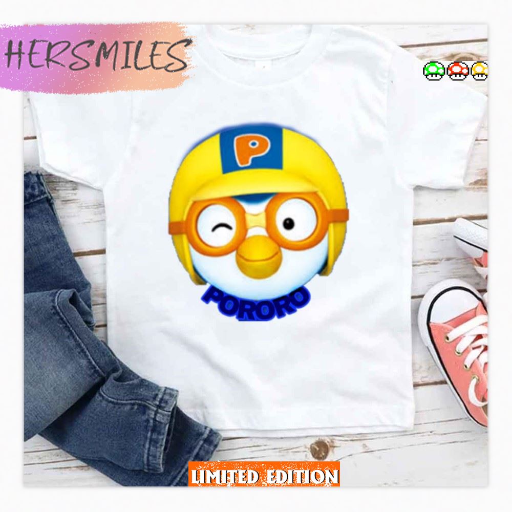 Wink Face Pororo The Little Penguin T-Shirt Wink Face Pororo The Little Penguin T-Shirt