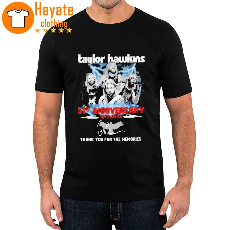 Taylor Hawkins 51st Anniversary 1972-2023 thank You for the memories signature Shirt